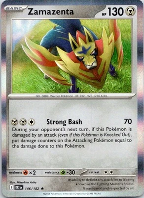 Zamazenta Holo Rare SV10: Destined Rivals 146/182 NM - Image 1 of 2