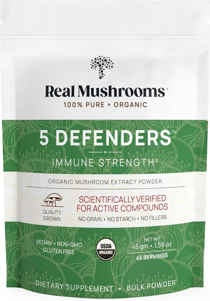 5 Defenders Mushrooms Mushroom Extract Blend by - Chaga Reishi Shiitake and