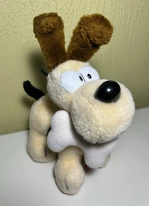 Vintage 1983 Garfield Dakin Odie Dog 9" - 10" Plush with Bone Tags Tongue 1980s - Picture 1 of 8
