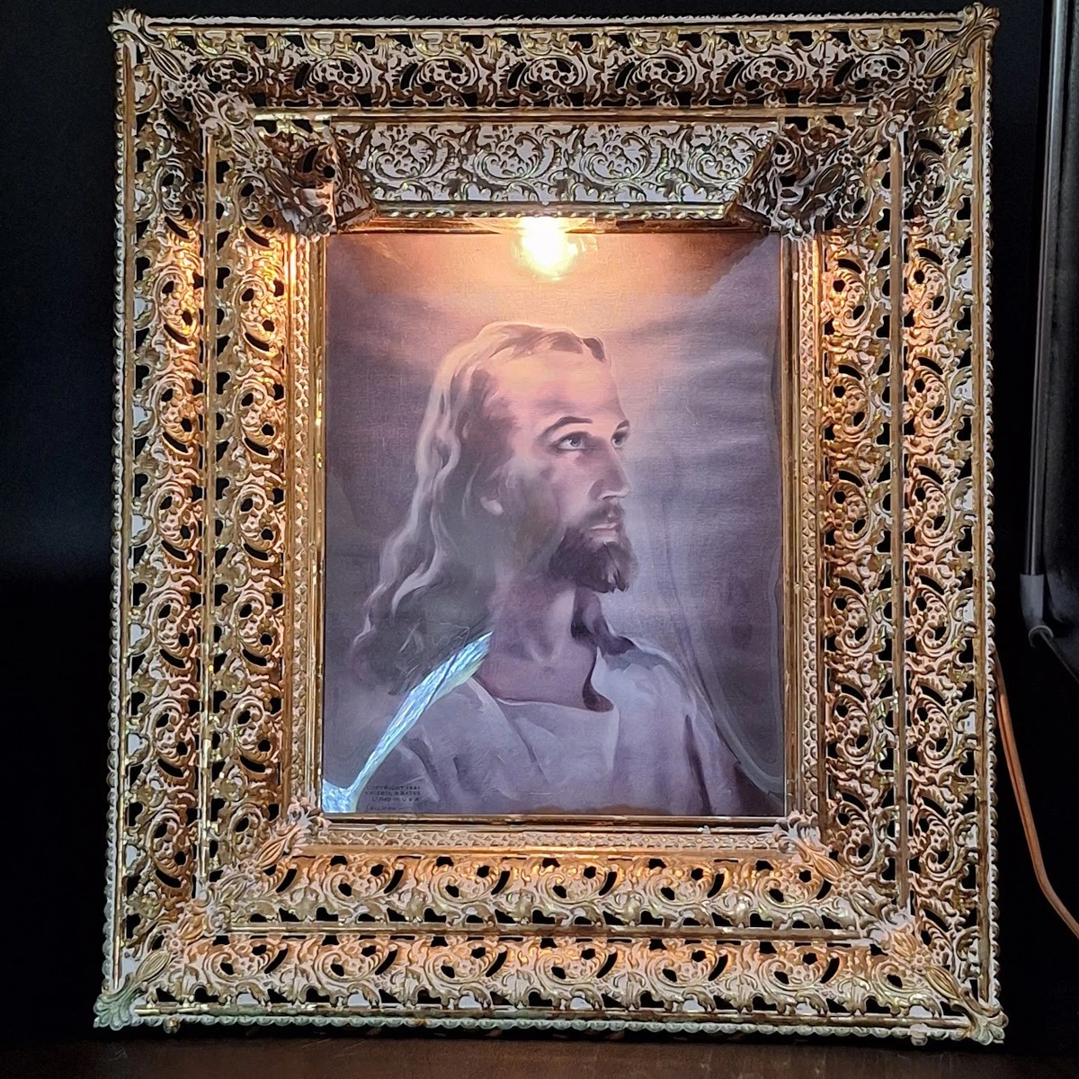 古董耶稣图片，风格古董画框| eBay