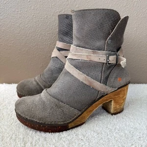 The Art Co. Amsterdam Botines Tacón Cuero Gris Texturizado Botines - Imagen 1 de 13