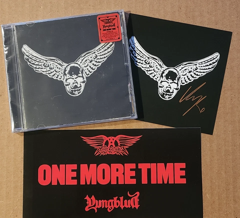 SIGNED Aerosmith & Yungblud - One More Time CD NEW + Promo sticker autographed - Image 1 of 1