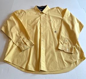 Vintage Tommy Hilfiger Button Down Hemd Herren XXL Gelb Langarm Baumwolle 90er - Bild 1 von 15