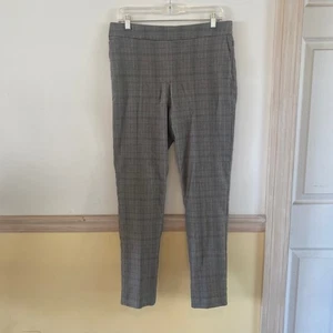Hilary Radley Women's Plaid Stretch Slim Leg Dress Pants Trousers M M - Picture 1 of 4