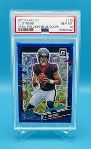 2023 Panini Donruss Optic - C.J. Stroud #339 Optic Preview Blue Scope Prizm (RC) - Picture 1 of 2