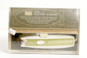 Vintage Sears 2 Geschwindigkeiten elektrische Schere 25 2199 Original Etui getestet ohne Handbuch USA - Bild 1 von 3