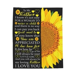 Mother’s Day Sunflower Gift, Throw Blanket, From Daughter Son, To Wife Mom Gift - Picture 1 of 5