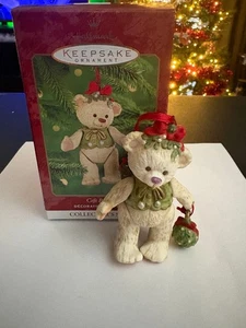 Hallmark™ "Gift Bearers" 2nd in a Series - Porcelain Jointed Bear Ornament - Picture 1 of 8