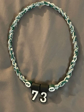 NEW YORK Jets JOE KLECKO #73 Titanium Double Rope 22" NECKLACE Fast! FREE! Cover