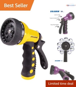Garden Hose Nozzle with 9 Spray Functions - Ergonomic Design in Vibrant Yellow - Picture 1 of 9