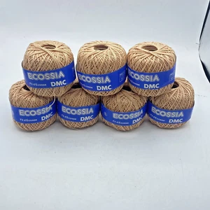 Ecossia DMC Thread Embroidery 100% Cotton Made In France Beige/Orange Lot Of 7 - Picture 1 of 9