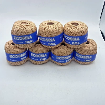 Ecossia DMC Thread Embroidery 100% Cotton Made In France Beige/Orange Lot Of 7 - Image 1 of 4