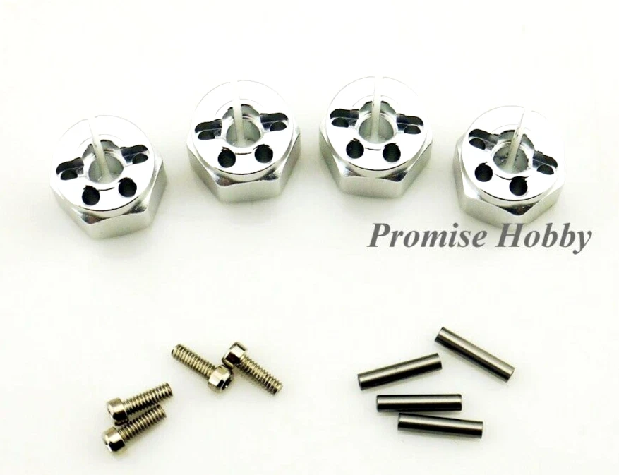 12mm CNC Aluminum Hex Wheel Rim Hub for RC Model Crawler Car- 4PCS - Image 1 of 4