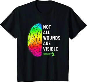 Not All Wounds are Visible - Mental Health Awareness Youth Unisex T-shirt - Picture 1 of 7