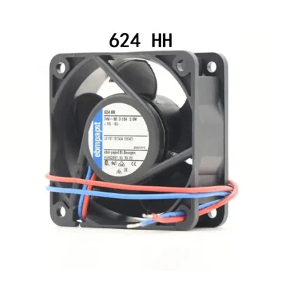 New Ebmpaps Axial radiator 624HH 24VDC 3.5W 60*60*25MM 8200RPM Server Fan - Image 1 of 4