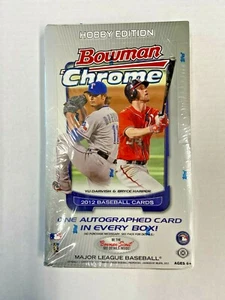 2012 Bowman Chrome Baseball Hobby Box - 1 Chrome Autograph - Bild 1 von 3