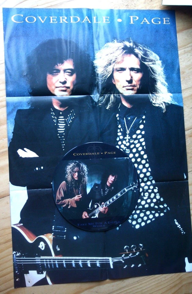Coverdale Page Take Me For A Little While 12" Picture Disc NM/EX Vinyl + Poster - Image 1 of 4