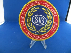 Vintage Sig Sauer SIG Logo Patch Suisse Schweiz Embroidered - Picture 1 of 2