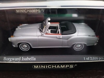 BORGWARD ISABELLA CABRIO SILVER 1959 MINICHAMPS 400096030 1/43 LIMITED EDITION  - Image 1 of 4