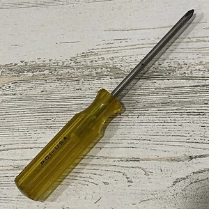 PDI Made in USA 3/16" x 3" Phillips Head Screwdriver #1 Yellow Handle - Picture 1 of 4