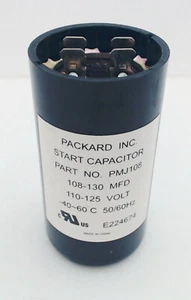 108-125 - 110-125 Volt, 108-130 Mfd, Rundstartkondensator von Packard - Bild 1 von 1