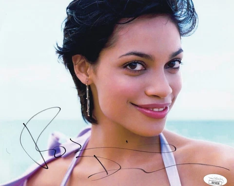 Rosario Dawson autographed signed autograph auto 8x10 color portrait photo JSA Cover
