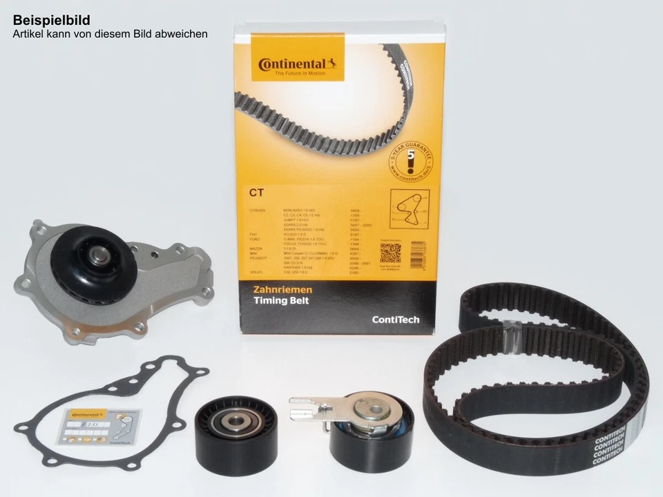 CONTINENTAL CTAM & WEITERE MARKENHERSTELLER CONTI Zahnriemen+Rollen Wasserpumpe CITROEN FIAT FORD PEUGEOT VOLVO 1.6 HDi TDCi