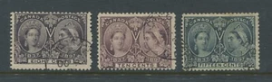 Canada 1897 8, 10, and 15 cents Jubilees used - Picture 1 of 1