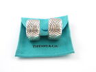 Tiffany & Co Silver RARE Wide Wood Earrings!