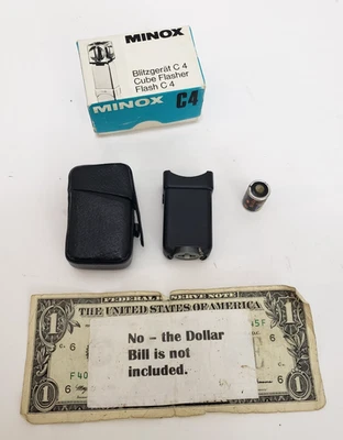 Accesorio flash intermitente cubo Minox C4 con caja y estuche originales - Alemania SIN PROBAR Foto 1 de 4