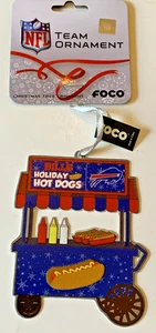 2025 Forever Collectibles-FOCO-NFL NEW Buffalo Bills Metal Hot Dog Cart Ornament - Picture 1 of 2