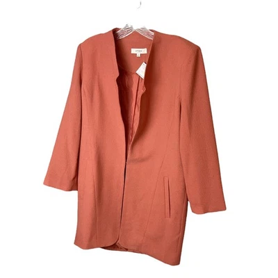 Chaqueta Blazer Umgee EE. UU. Para Mujer Pequeña Frente Abierto Carrera Informal Salmón Foto 1 de 4