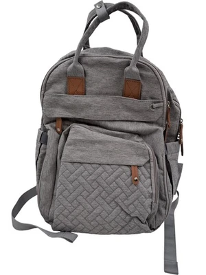 Backpack Changing Bag Grey Multi Pocket Insulated Stroller T2920 F11 - Image 1 of 4