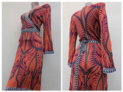 Karen Millen Slinky Havanna Jacquard Size M animal-print motif knitted dress - Image 1 of 4