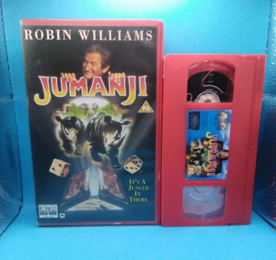 Jumanji VHS PAL Big Red Box Robin Williams, Kirsten Dunst Classic Fantasy Movie - Image 1 of 4