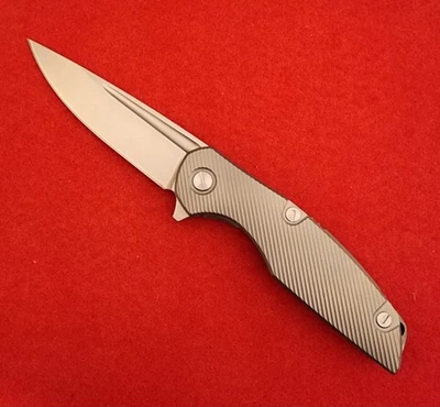 Новый старый запас зеленый шип F111 титана рамка замок складной карманный нож D2 лезвие - Изображение 1 из 4