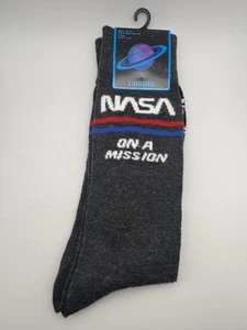 High Point Design NASA On A Mission Socks Size 10-13 Men’s Crew New Tags - Picture 1 of 3