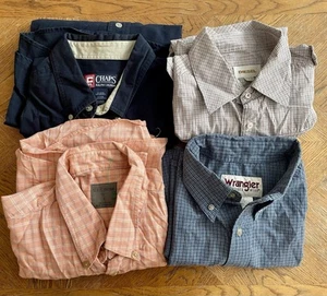 Mens Button Long Sleeve Shirts Size L Bundle Lot of 4 Ralph Lauren etc - Picture 1 of 3