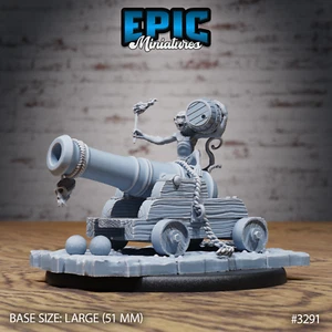 6K Resin 32mm Epic Miniatures Monkey Canon Crew (Large) for D&D - Picture 1 of 2