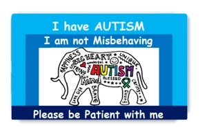 Ich habe Autismus/Autistisches Behindertenbewusstsein PVC Kunststoff Personalausweis NUR - 54x86 mm - Bild 1 von 3