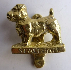Sealyham terrier. Brass. Vintage. Door Knocker. - Picture 1 of 4