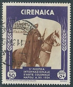 1934 CIRENAICA USATO MOSTRA D'ARTE COLONIALE 50 CENT - RA18-8 - Picture 1 of 1