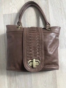 ladies BRAND NEW Brown Genuine leather hand bag very good quality Stylish - Picture 1 of 6
