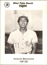 1975 West Palm Beach Expos Sussman #29A Antonio Bernazand - NM Baseball Card