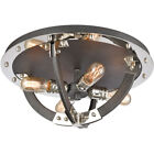 Decovio 13616-SII4 Carbondale Flush Mount Silverdust Iron with Polished Nickel