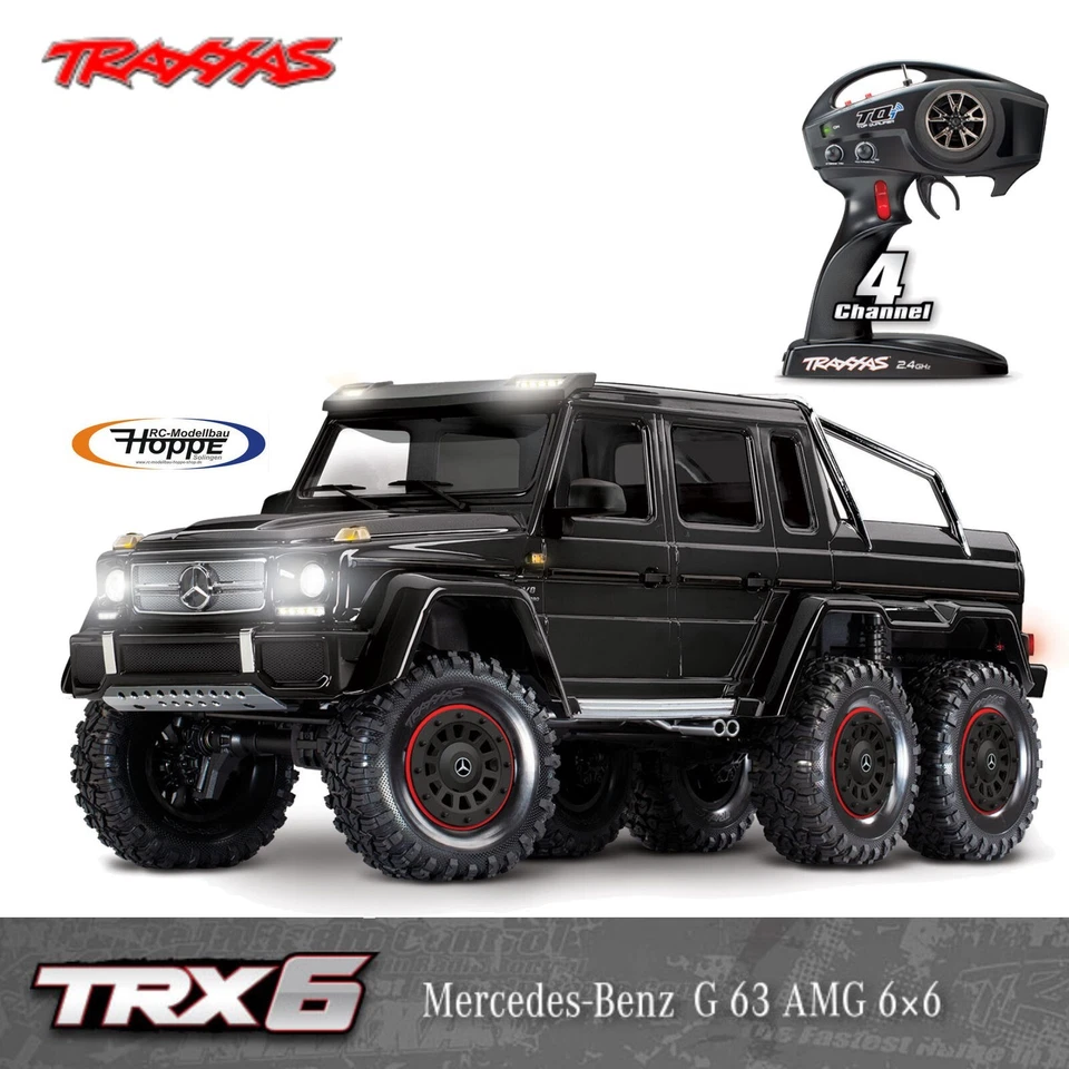 TRAXXAS TRX88296-4-BLK schwarz TRX-6 MB G63 AMG 6x6 schwarz 1/10 Crawler Cliples