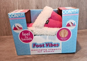 Conair Body Benefits Foot Vibes Massaging Slippers for Women PINK - Photo 1 sur 10