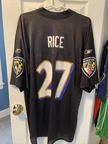 Ray Rice Baltimore Ravens Reebok Men’s Black Jersey Size XL Cover