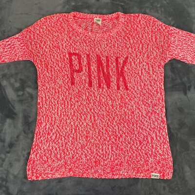 Cárdigan Suéter Lana Mohair Crochet Rosa Tejido Y2K Rosa Talla L Victorias Secret Foto 1 de 4