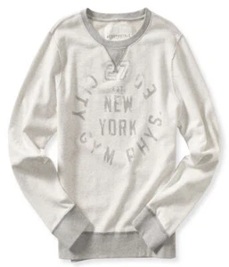 SUDADERA DE LANA PARA HOMBRE AEROPOSTALE DESCOLORIDA CIUDAD NUEVA YORK GYM GRIS TRIPULACIÓN TRIPULACIÓN NUEVA $60 - Imagen 1 de 1